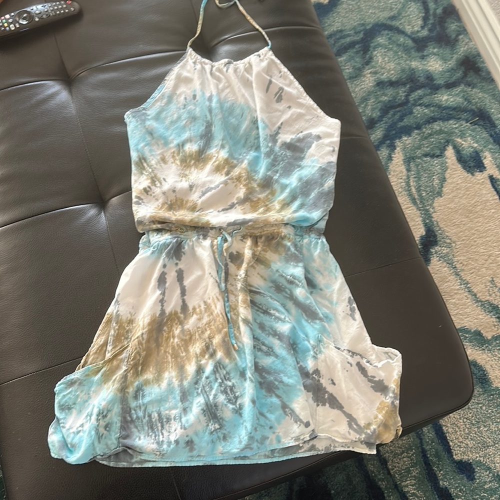 Love Stitch tie dye swim coverup